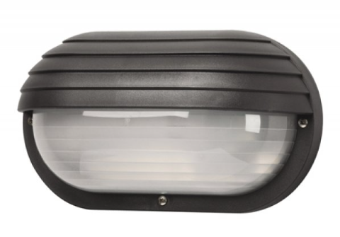 Wave LED Eyelid Wall Outdoor Light Fixture 13 Watt 3000K Black